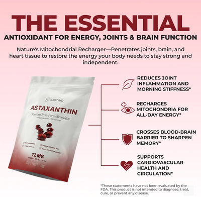 ClarityMD - Astaxanthin 12mg Softgels