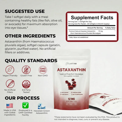 ClarityMD - Astaxanthin 12mg Softgels